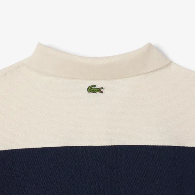 Damespolo met strepen, slim fit, gemaakt in Frankrijk