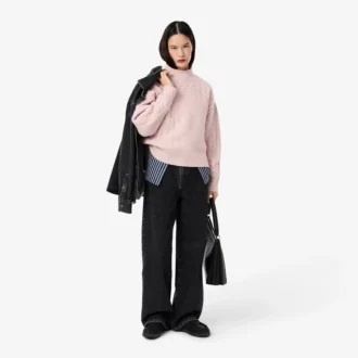 Damestrui met hoge hals en patchwork-effect