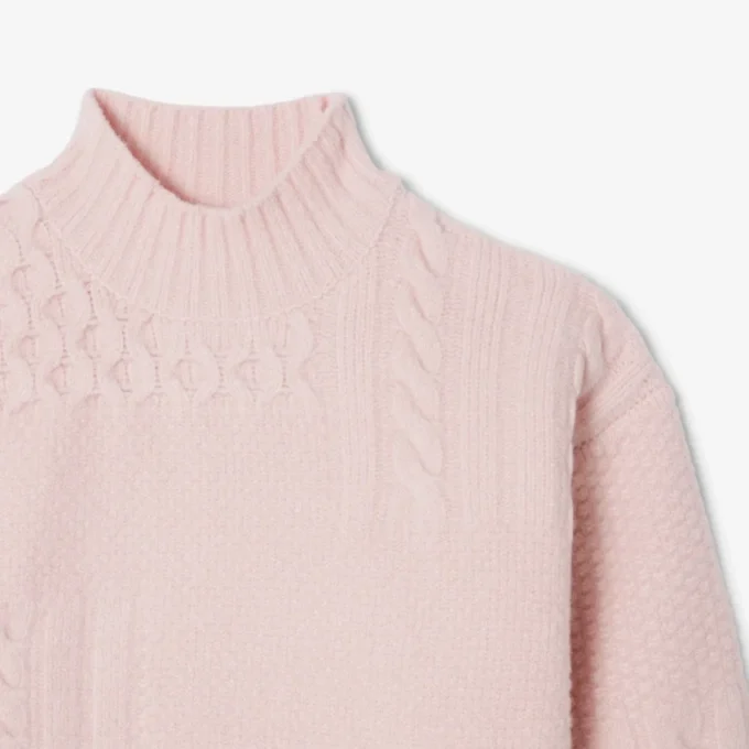 Damestrui met hoge hals en patchwork-effect