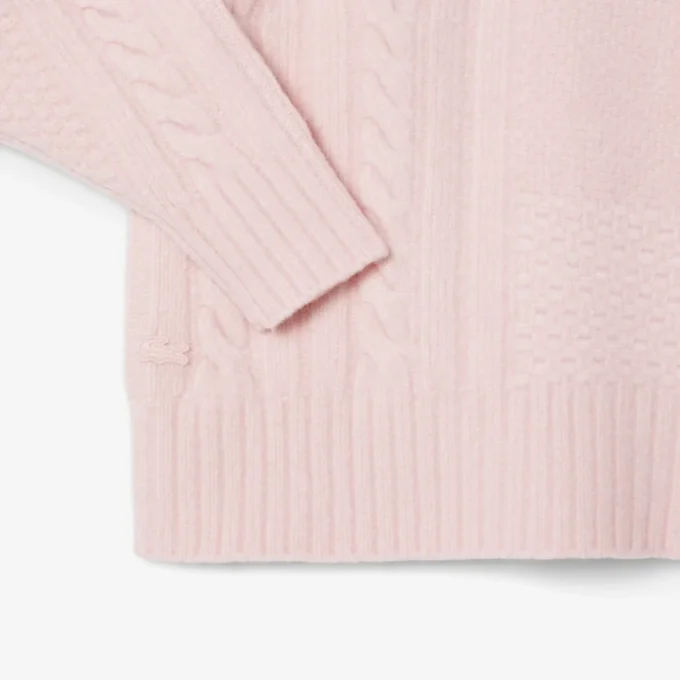 Damestrui met hoge hals en patchwork-effect