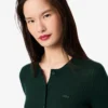 Damesvest van geribd merinowol