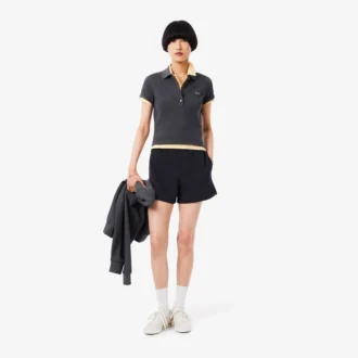 Double Face Piqua-short voor dames