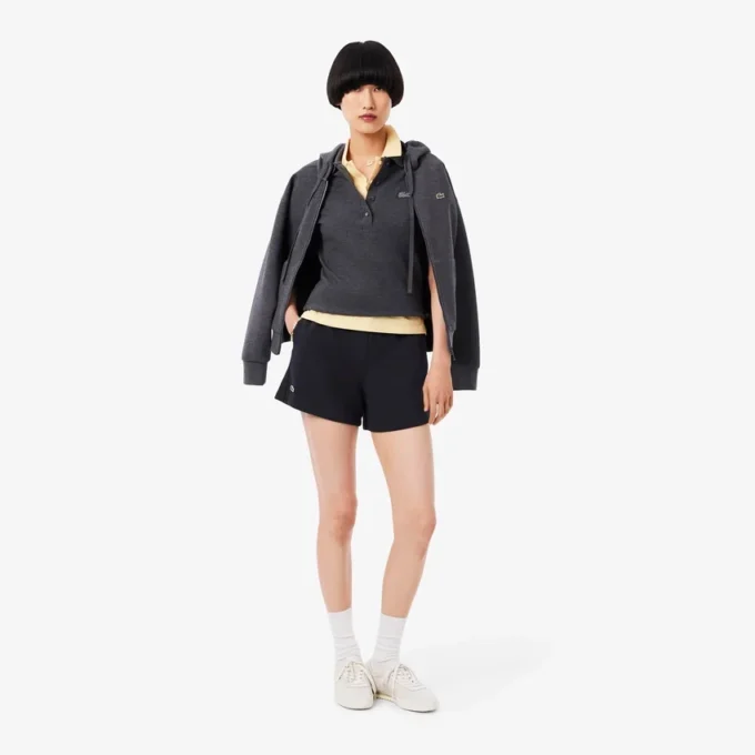Double Face Piqua-short voor dames