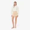 Fietsbroek met hoge taille van microvezel