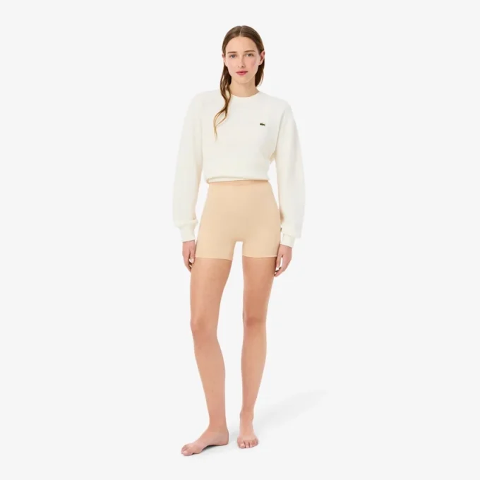 Fietsbroek met hoge taille van microvezel