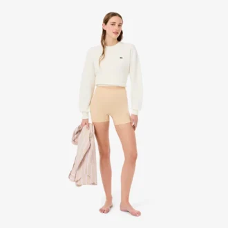 Fietsbroek met hoge taille van microvezel