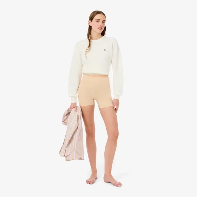 Fietsbroek met hoge taille van microvezel