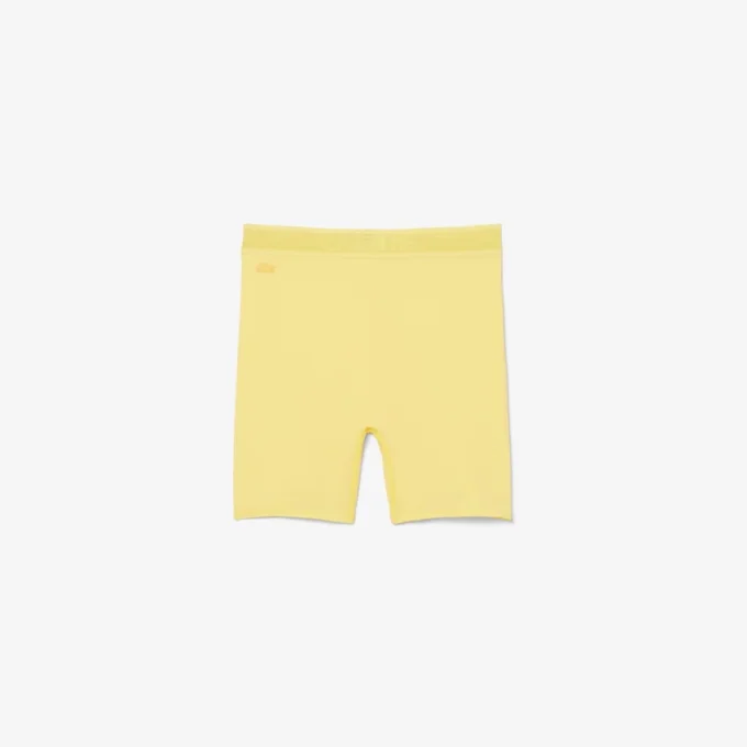 Fietsbroek met hoge taille van microvezel