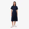 Flared Mini-Piqua polojurk voor dames