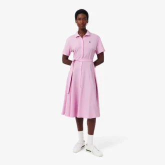 Flared Mini-Piqua polojurk voor dames