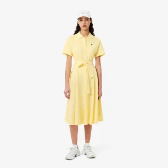 Flared Mini-Piqua polojurk voor dames