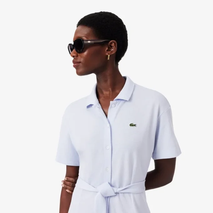 Flared Mini-Piqua polojurk voor dames