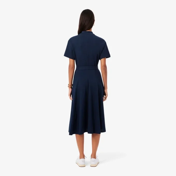 Flared Mini-Piqua polojurk voor dames
