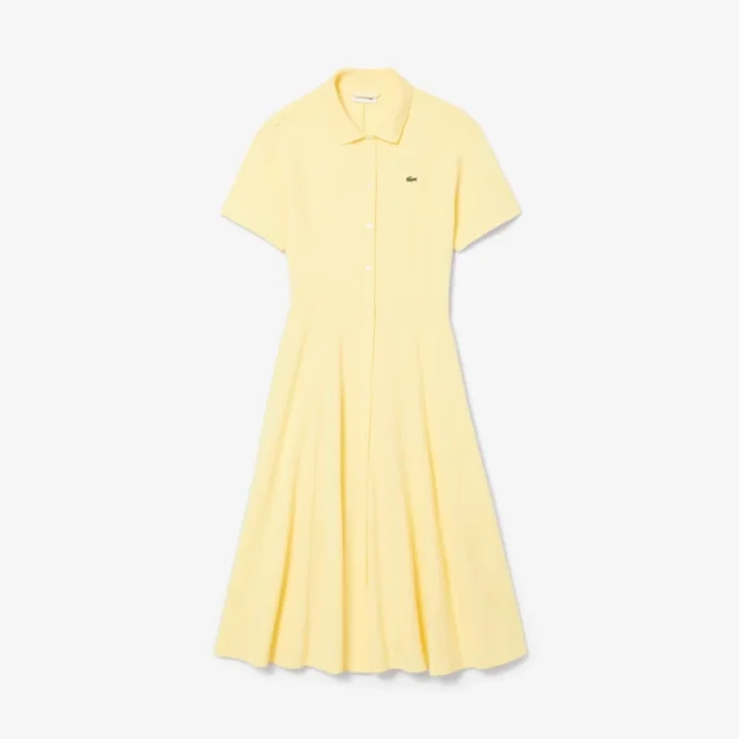Flared Mini-Piqua polojurk voor dames