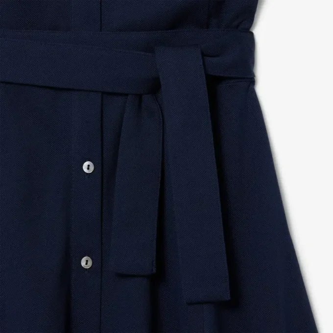 Flared Mini-Piqua polojurk voor dames