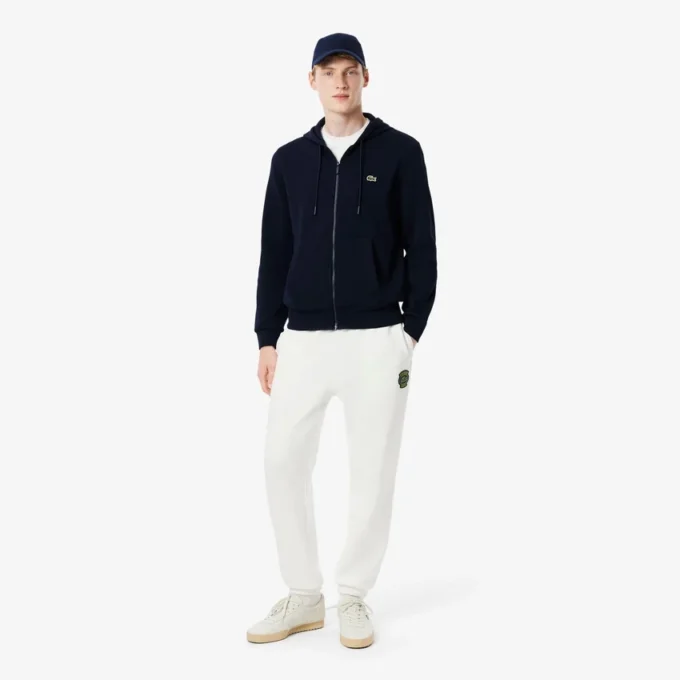 Fleece-joggingbroek met badge voor heren