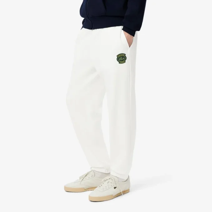 Fleece-joggingbroek met badge voor heren