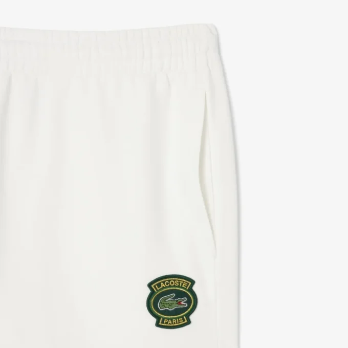 Fleece-joggingbroek met badge voor heren