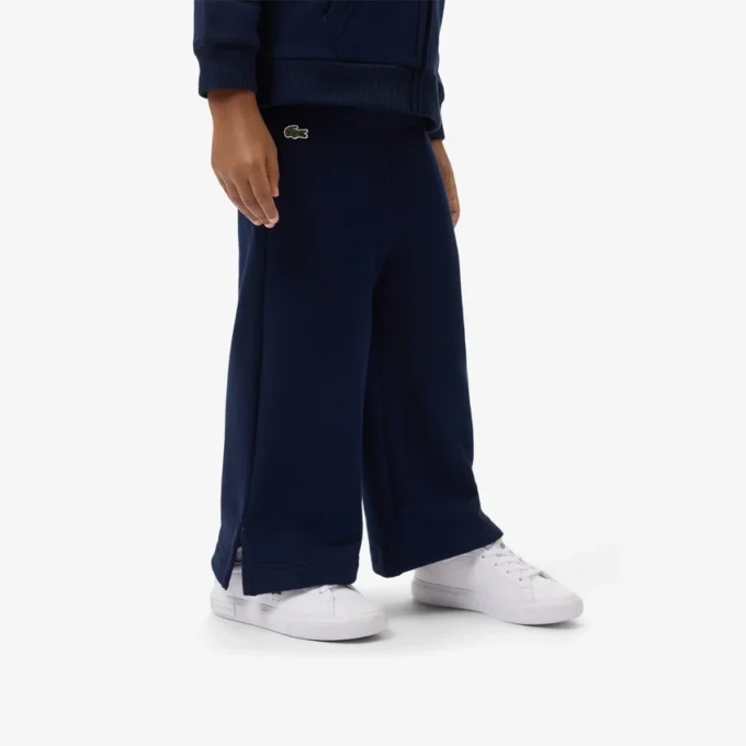 Fleece-joggingbroek met uitlopende pijpen voor meisjes