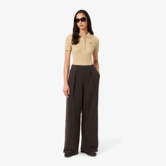 Fleece-joggingbroek met wijde pijpen voor dames