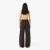 Fleece-joggingbroek met wijde pijpen voor dames