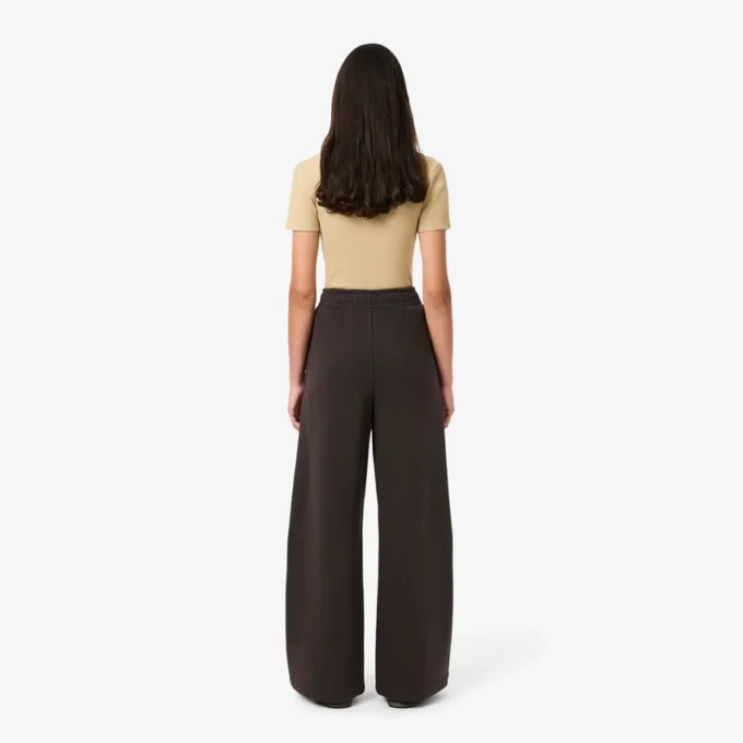 Fleece-joggingbroek met wijde pijpen voor dames