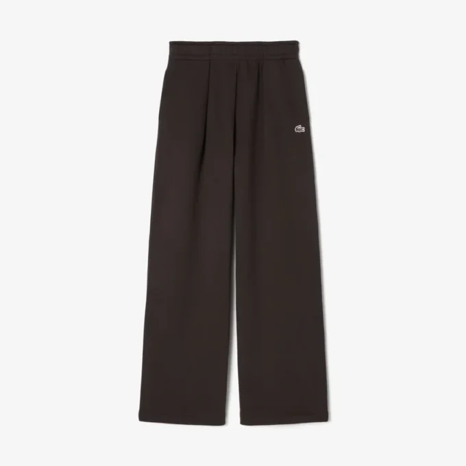 Fleece-joggingbroek met wijde pijpen voor dames