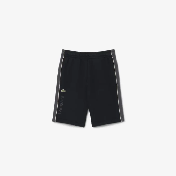 Fleece-short met kleurblokken