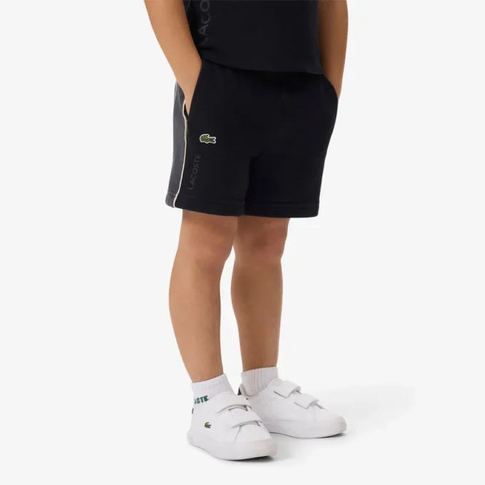 Fleece-short met kleurblokken