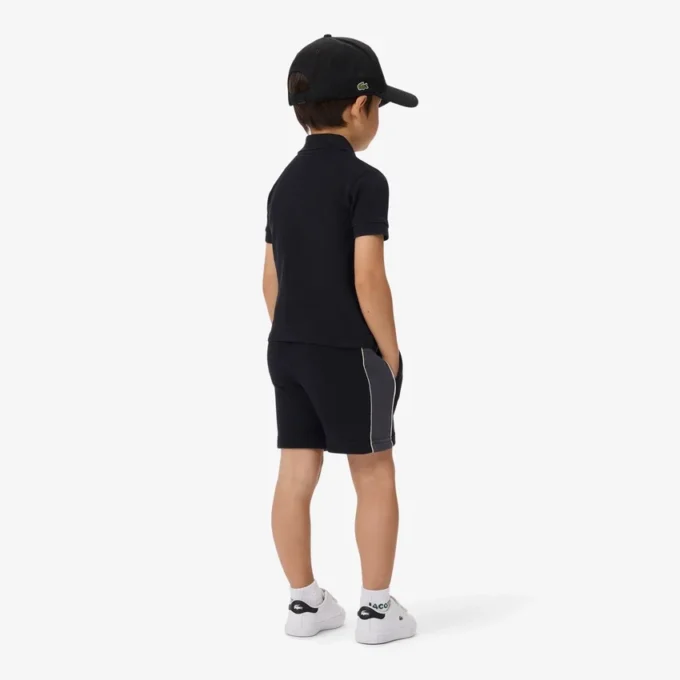 Fleece-short met kleurblokken