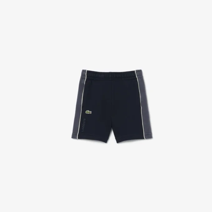 Fleece-short met kleurblokken