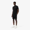 Fleece-short met logo-streep en normale pasvorm