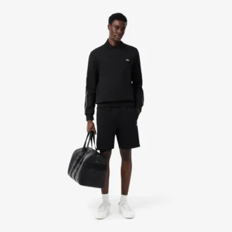 Fleece-short met logo-streep en normale pasvorm