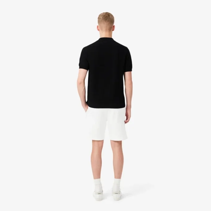 Fleece-short met logo-streep en normale pasvorm