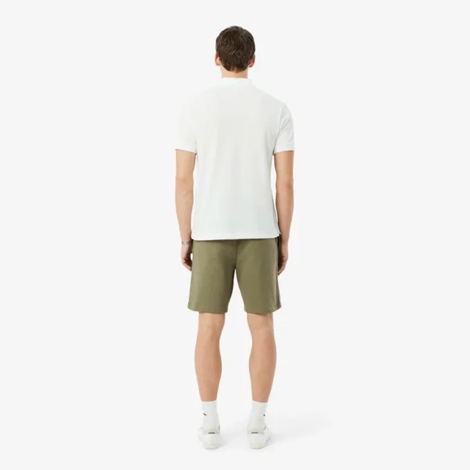 Fleece-short met logo-streep en normale pasvorm