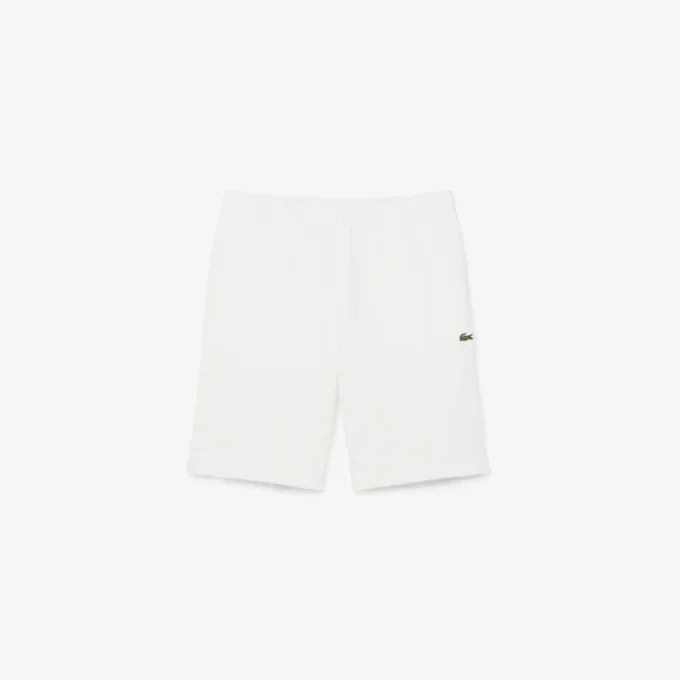 Fleece-short met logo-streep en normale pasvorm