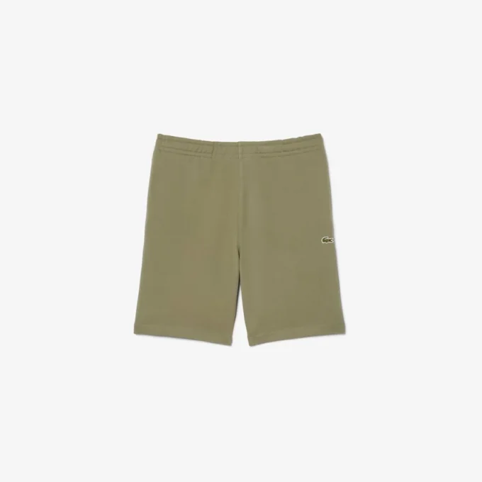 Fleece-short met logo-streep en normale pasvorm