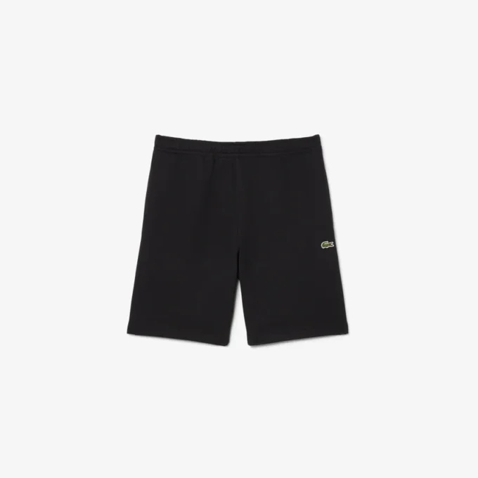 Fleece-short met logo-streep en normale pasvorm