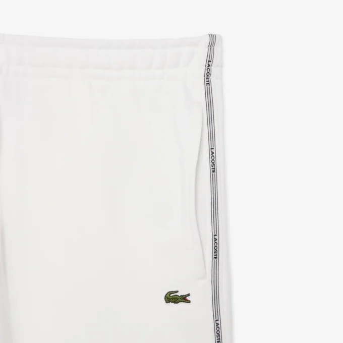 Fleece-short met logo-streep en normale pasvorm