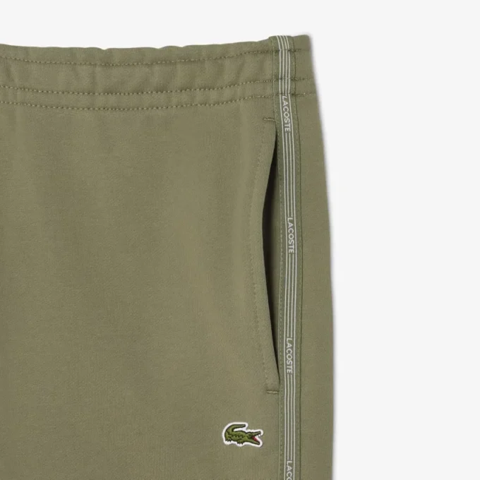 Fleece-short met logo-streep en normale pasvorm