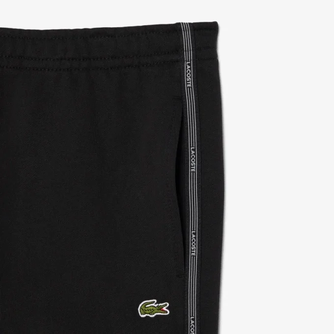 Fleece-short met logo-streep en normale pasvorm