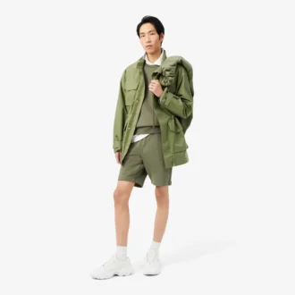 Fleece-sweatshirt met gestreepte band