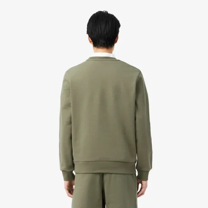 Fleece-sweatshirt met gestreepte band