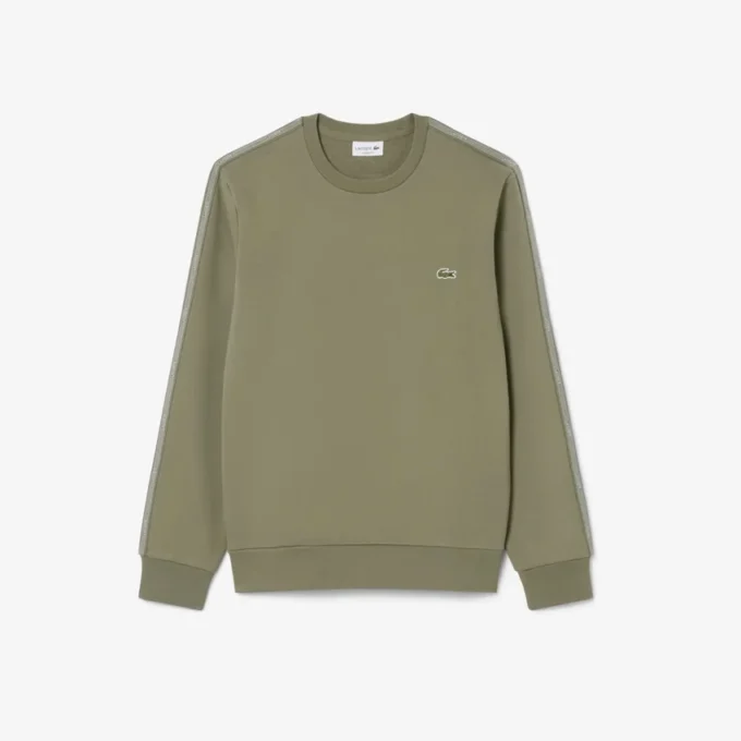 Fleece-sweatshirt met gestreepte band