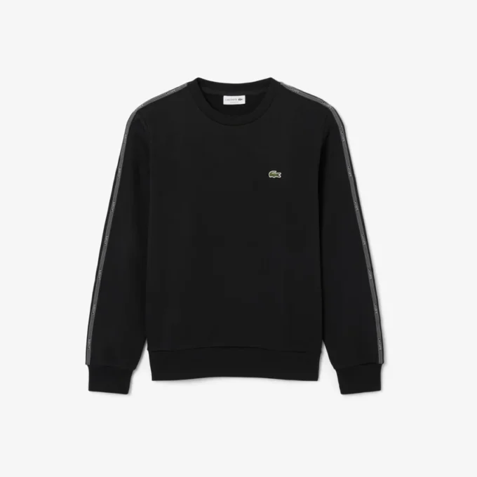 Fleece-sweatshirt met gestreepte band