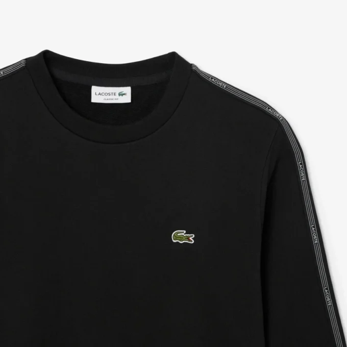 Fleece-sweatshirt met gestreepte band