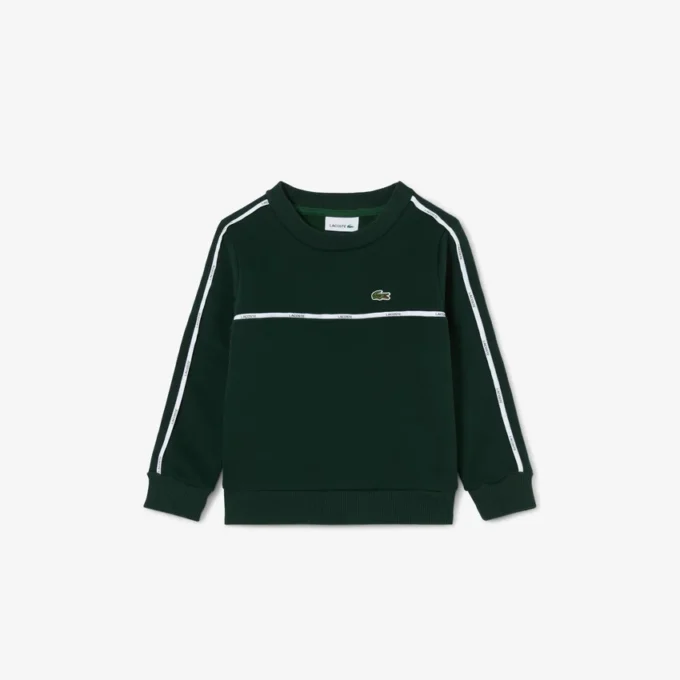 Fleece-sweatshirt met logo-strepen voor jongens