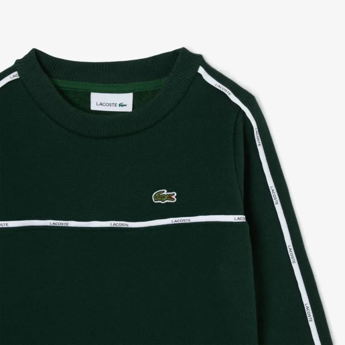 Fleece-sweatshirt met logo-strepen voor jongens