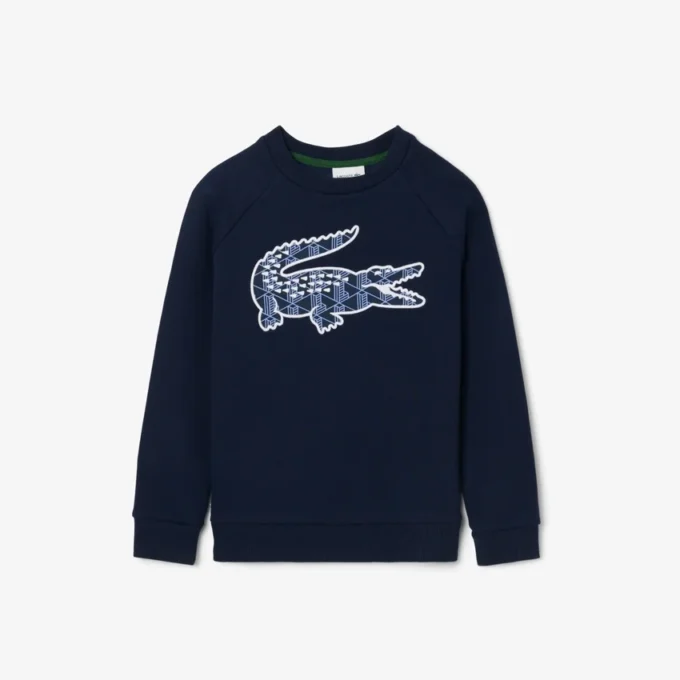 Fleece-sweatshirt met monogramprint voor jongens