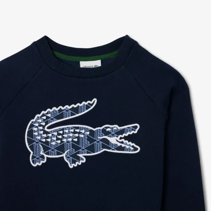 Fleece-sweatshirt met monogramprint voor jongens